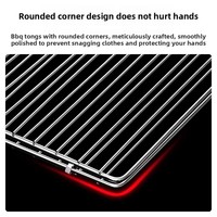 Pince de cuisson en acier inoxydable en forme de papillon à quatre griffes pour poisson grillé, viande, burger, barbecue au charbon de bois en extérieur