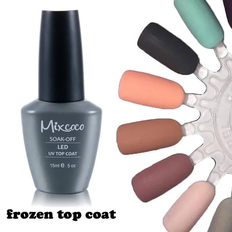 2022 mixcoco gel polish professional uv top coat matte top velvet frozen
