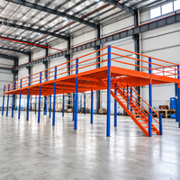 Structure en acier certifiée ISO, rayonnages en mezzanine, conception modulaire pour un assemblage et un démontage rapides