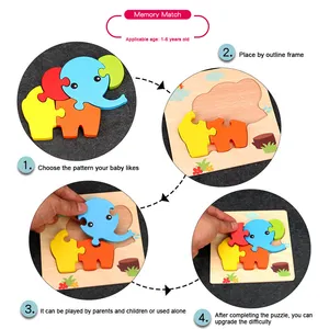 Planche à gratter à la main pour enfants, puzzle épaissi pour bébé, jouets éducatifs en bois, 2022