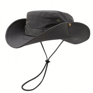 Sombrero de Pescador con Cordón Ajustable y Ala Ancha para Hombre y Mujer, Verano 2025, Transpirable, para Playa y Pesca - Product Image 5
