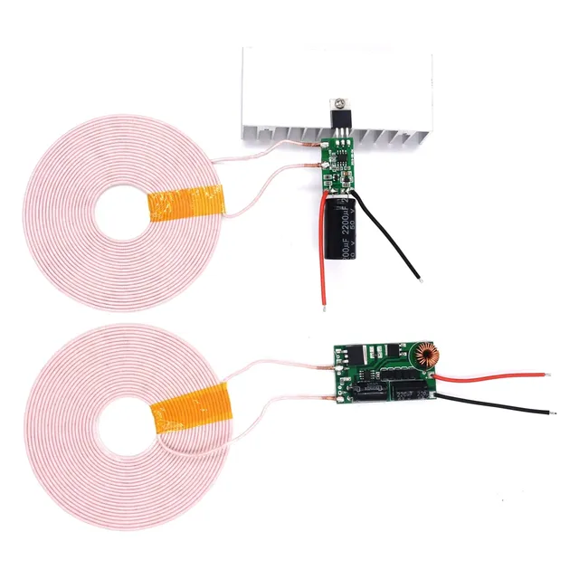 100W 24V 4A High Power DC Wireless Power Supply Module Charger Remote Coil Induction Receive Transmitter Module Steel