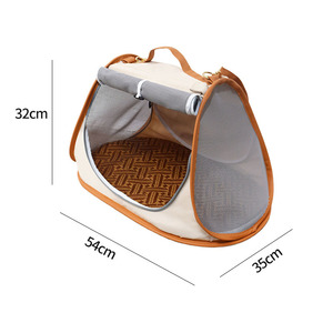 New Yuanbao Style Pet Carrier <b>Bag</b> Soft Breathable Mesh Cat <b>Bag</b> with Foldable Fleece Pad <b>for</b> <b>Traveling</b> with Cats and Dogs - Product Image 5
