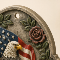 Plaque commémorative murale en résine avec motif d'aigle pour la commémoration intérieure et extérieure, cimetière, maison