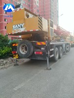 Grue sur camion hydraulique Sany 25 tonnes d'occasion en bon état STC250 avec moteur, boîte de vitesses, pompe, hauteur de levage de 41 m