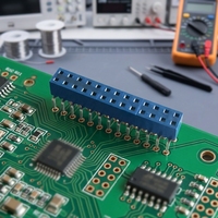 Conector PCB Circular Interconectable de Doble Fila SMD Hembra de 1.27, 2.0, 2.54 mm, Altura de 5.0 mm, Latón Chapado en Oro, 250V 1-3A