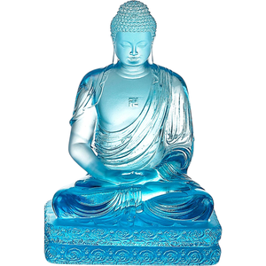 Элегантная Статуэтка из хрустального стекла семь будд религиозный священный подарок для мира и процветания с квадратной подставкой для демонстрации - Product Image 6