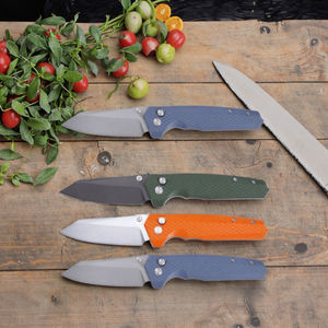 फोल्डिंग पॉकेट चाकू 3.15 "9c18nov स्टील ब्लेड टाइटेनियम कोटिंग G10 हैंडल बटन लॉक एडीसी चाकू ओएम स्लै774 - Product Image 6