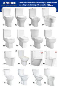 WC monobloc moderne à poser au sol avec chasse d'eau par siphon de 400 mm pour salle de bain - Product Image 6