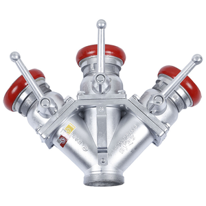 Divisor de Agua para Manguera Contra Incendios de 3 Vías, 2.5 Pulgadas |   Conector Rápido de 1 Entrada y 3 Salidas para División de Agua en la Lucha Contra Incendios - Product Image 1