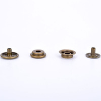 Boucle de boutons à pression en métal, 10 pièces, 12.5mm 15mm, boucle en fer pour vêtements, vente en gros