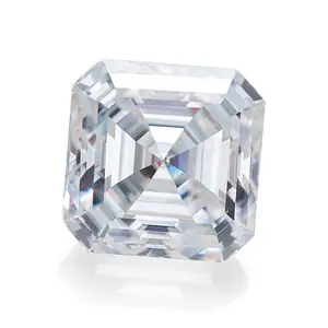 manufacturers wholesale jewelry ring square asscher cut D color moissanite stone