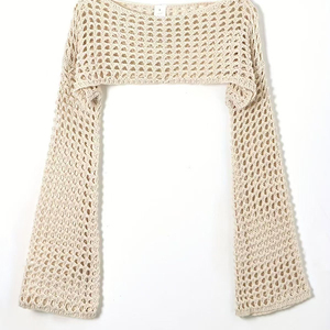 Spring Summer Women Breathable Casual Hollow-out Solid Color Knit Crop <strong>Top</strong> <strong>Fishnets</strong> Crochet <strong>Tops</strong> - Product Image 1