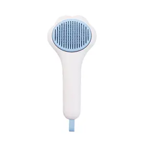 Pet Grooming Tool Hair Removal Self Cleaning Stainless Steel Brush Comb