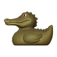 Figuras de Acción Personalizadas de Cocodrilos de Goma, Juguetes de Baño con Logotipo de Cocodrilo, Animales Impresos al por Mayor, Juguetes de Cocodrilos 3D