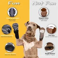 Chaussettes antidérapantes pour chien, chauffe-jambes, chaussures d'intérieur pour animaux, chaussettes antidérapantes pour chiot, couvre-jambes respirants pour animaux, adaptés aux chiens de taille moyenne à grande