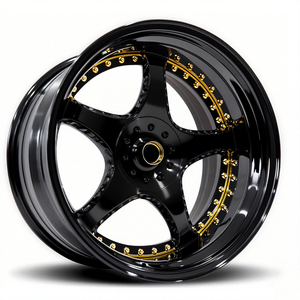 2 bộ mâm xe đúc cao cấp, làm thủ công, bề mặt vàng bóng, nắp nhôm lớn, hỗ trợ nhiều kích thước và kiểu hoàn thiện khác nhau - Product Image 3