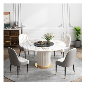 Modern Luxury Square Contemporary Nordic Style Dining Table with Stainless Steel Base <strong>Marble</strong> <strong>Top</strong> for Home Hotel Use 4-Seater - Product Image 5