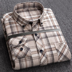 Camisa de Vestir Casual de Franela para Hombre Personalizada OEM/ODM 100% Algodón de Alta Calidad y Confección Cálida Ropa de Trabajo Uniforme para Caballeros - Product Image 4