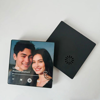 Cadeau Dropshipping HQ, Cadre Photo Magnétique pour Frigo à Musique Bluetooth, Personnalisable, Capable de Jouer de la Musique, Idéal Cadeau d'Anniversaire pour Couples