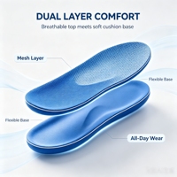 Semelles rehausseuses respirantes à 4 couches, coussinets en gel pour talons, pour hommes et femmes, jusqu'à 8 cm, antidérapantes, respirantes, pour une utilisation toute la journée