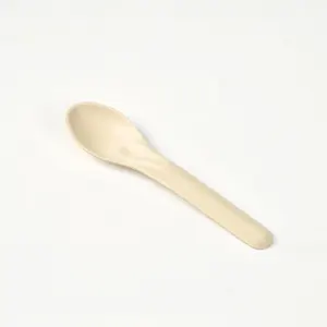 S01 Eco-Friendly Products 2024 Spoon Disposable Bagasse Paper 6'' Biodegradable Utensils Paper Cutlery Sugarcane Cutlery