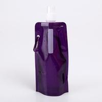 Sac à eau pliable en PET de 480 ml (16 oz) pour le sport, léger et pratique pour l'extérieur