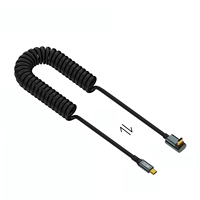 Carplay 3,2, cable de resorte negro de 1,8, revolución C, estéreo macho de metros