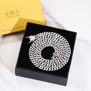 Exquisite single row necklace/bracelet Gold plated 925 sterling sliver Pass diamond tester VVS moissanite diamond GRA certified - Product Image 1