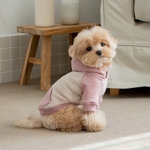 Hooded Dog Sweatshirt Pet <strong>Clothes</strong> Soft Warm Two-Tone Hoodie with Pocket - Product Image 4