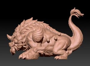 Statue <span class=keywords><strong>de</strong></span> lion porte-bonheur, sculpture <span class=keywords><strong>de</strong></span> lion gardien chinois en <span class=keywords><strong>fibre</strong></span> <span class=keywords><strong>de</strong></span> <span class=keywords><strong>verre</strong></span>, grande sculpture <span class=keywords><strong>de</strong></span> dessin animé pour l'extérieur, centre commercial, place publique - Product Image 4