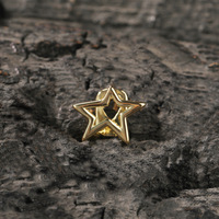 Dents pentagramme unique plaqué or accolades personnalisées creux étoile conception mode dents Grillz Hip Hop bijoux en laiton pour hommes