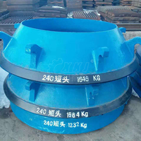 Repuestos para Trituradora de Cono Telsmith 48FC, Revestimiento de Tambor Mn18Cr2 T400 T500, Manto Cóncavo de Aleación de Acero, Minería de Minerales, Nuevo y Usado, Fundición