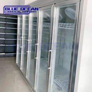 Enfriador de bebidas de una sola temperatura con sistema de refrigeración por aire y compresor de 2 puertas de vidrio Congelador y nevera en uno - Product Image 3