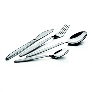 Juego de Cubiertos Perlem de 4 Piezas, Cuchillo, Cuchara, Cuchara para Bebé, Tenedor de Acero Inoxidable con Diseño de Espejo a Precio de Mayoreo - Product Image 1