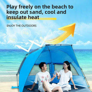 Tente de plage pliable automatique E-RIKE avec protection UV, personnalisable, pour l'été, abri de plage extérieur - Product Image 4