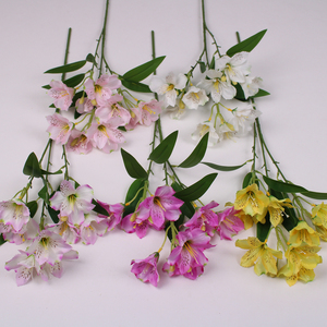 <b>Artificial</b> Silk <b>Flower</b> <b>Lily</b> Bouquet for Home Living Room Dining Table Coffee Table Tabletop Decoration Wedding Faux <b>Flower</b> - Product Image 2