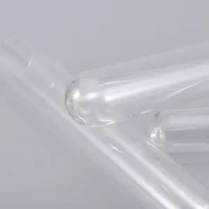 ホウケイ酸ガラス試験管平口丸底透明