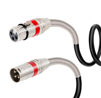 Câble de microphone XLR mâle à femelle blindé équilibré OFC 3Pin robuste pour mélangeur Audio de haut-parleur de Studio d'enregistrement et plus