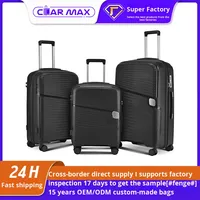Valise à roulettes unisexe grande capacité 24 pouces, 4 roues pivotantes, néoprène imperméable, serrure TSA, poignée souple, fermeture à glissière