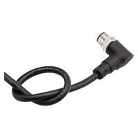 Connecteur de câble de capteur M12 étanche, mâle à angle droit, codage A B D, 2 3 4 5 6 8 12 17 broches, PUR PVC IP67 moulé