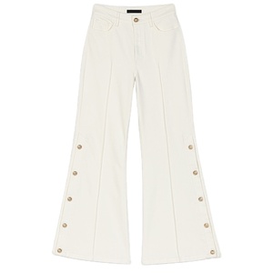 <span class=keywords><strong>Pantaloni</strong></span> a gamba larga <span class=keywords><strong>con</strong></span> <span class=keywords><strong>bottoni</strong></span> a vita alta in cotone 100% di alta qualità di nuova moda <span class=keywords><strong>pantaloni</strong></span> a zampa da <span class=keywords><strong>donna</strong></span> - Product Image 1