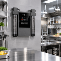 Système de filtration d'eau par osmose inverse 2400 GPD avec purificateur UV, machine RO commerciale sous évier pour restaurants et cafés