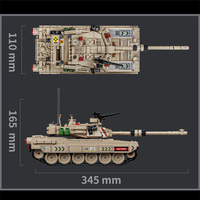 Modèle de char d'assaut allemand Tiger Panzer, jouet pour enfants, briques en plastique, ensemble de blocs de construction