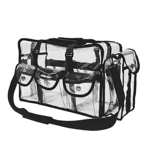 Wholesale Large Capacity Luxury Toiletry Bag Transparent Professional Makeup Bag Pvc Clear Travel Custom Cosmetic Bags & Cases