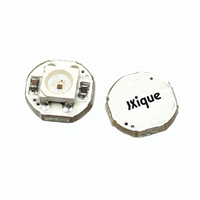 Module LED adressable RVB WS2812B 5050, mini carte ronde 1 bit, couleur pleine, PCB blanc