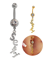 Xinfocus Sexy nombril anneau 14G acier inoxydable nombril Piercing bijoux plaqué or mode Piercing pour femmes hommes