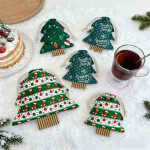 <b>Tree</b> Shape <b>Bag</b> Drawstring Pouch Holiday Candy <b>Storage</b> Sack <b>Christmas</b> Party Decoration Gift Packaging - Product Image 3