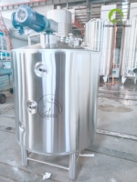 Cuve de Fermentation de Yaourt en Acier Inoxydable 1500L avec Chemise Chauffante, Mélangeur à Palettes et Contrôle de Température pour le Traitement du Lait et des Produits Laitiers