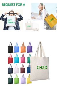 Eco Friendly Custom Printed Logo Embroidered Letter <b>Large</b> Capacity <b>Plain</b> <b>Canvas</b> Cotton Tote Bag with Pocket and Button - Product Image 4